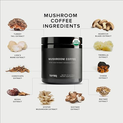 Ultra Concentrated Organic Mushroom Coffee 3,500mg 10:1 Extract - Colombian Sourced