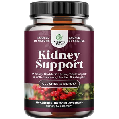 Kidney Support Cranberry Supplement for Women and Men - High Strength Kidney 