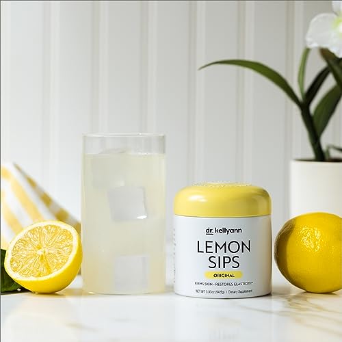 Dr. Kellyann Lemon Sips - Diet Citrus Drink Mix - Rehydrate, Detox, Revitalize - Sugar Free