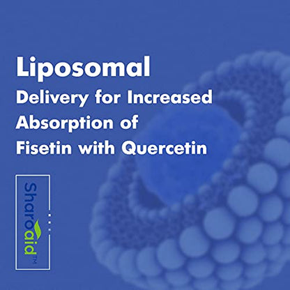 Sharoaid Liposomal Fisetin with Quercetin Supplements 1200 mg per Serving,High Absorpti
