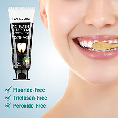Whitening Charcoal Toothpaste for Sensitive Teeth, Enamel Repair and Cavity Protection