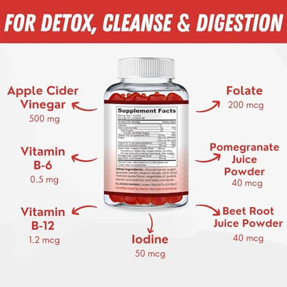 SHIFAA NUTRITION Halal Apple Cider Vinegar Gummies. Cleanse & Detox ACV Gummies