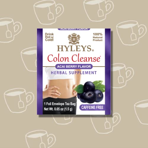 Hyleys Colon Cleanse Tea Acai Berry Flavor - 25 Tea Bags (12 Pack - 300 Tea Bags Total)
