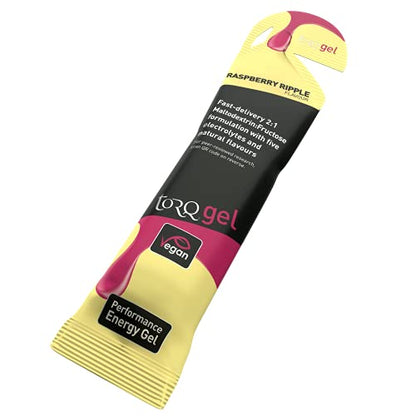 Torq Energy Gel Raspberry Ripple - Sports, Cycling, Running Gels with 30 g