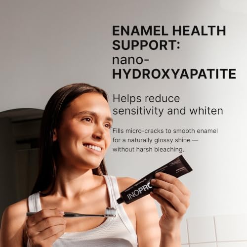 InoPro Teeth Whitening Strips 14 Treatments Kit + Nano-Hydroxyapatite Whitening Toothpaste with Probiotic for Sensitive Teeth - Mangosteen