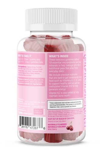 SUKU Vitamins Teen Girl Gummies – Sugar Free Vegetarian Gummy Vitamins Supplement