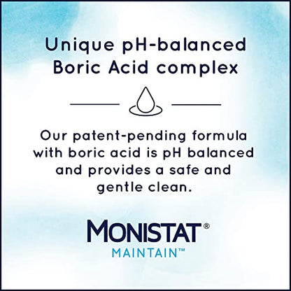 Monistat Boric Acid Feminine Cleanser, Fragrance Free Feminine Wash, 10 Fl