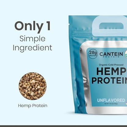 Cantein Organic Hemp Protein Powder | Vegan Protein Powder for Protein Shake | 28g