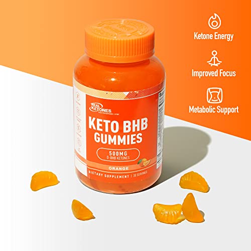 Real Ketones Keto BHB Gummies - Keto Gummies with BHB Exogenous Ketones for Enhanced