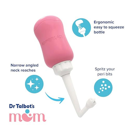 Dr. Talbot's Mom Postpartum Peri Bottle with Storage Bag - 12.2 Fl Oz/360 ML Capacity - Postpartum Essentials
