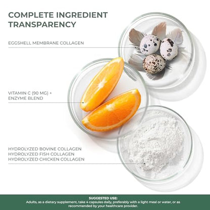 Primal Harvest Multi Collagen Pills for Women and Men (Type I, II, III, V, X) 120 Capsules