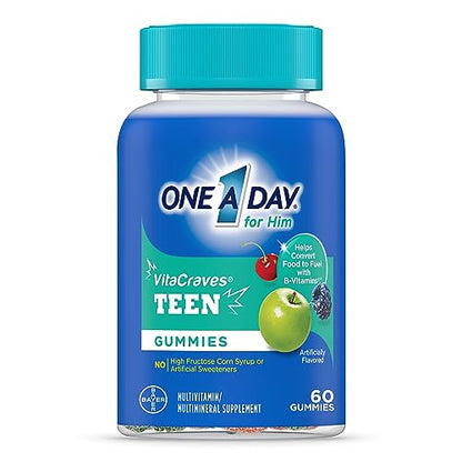 One A Day Teen for Him Multivitamin Gummies, Gummy Multivitamins with Vitamin A, C, D