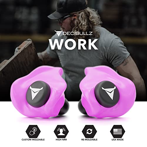 Decibullz - Custom Molded Earplugs, 31dB Highest NRR, Comfortable Hearing Protection