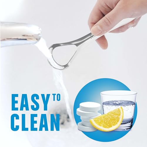 Mouthology Tongue Scraper for Adults, Stainless Steel Metal Tongue Scraper for Tongue