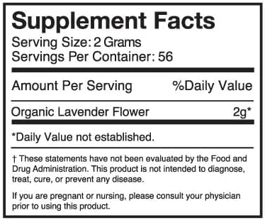 Nature Restore USDA Certified Organic Dried Lavender Flowers, Loose Leaf, Extra Grade, 4 Ounces
