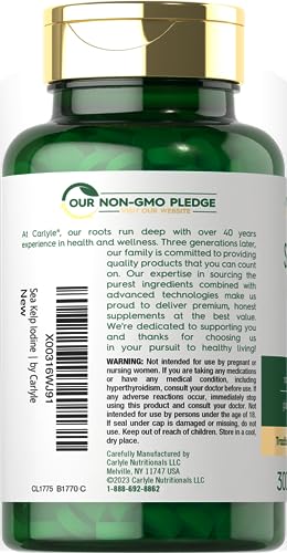 Sea Kelp Iodine Supplement | 225mcg | 300 Tablets | Non-GMO, Gluten Free | Traditional