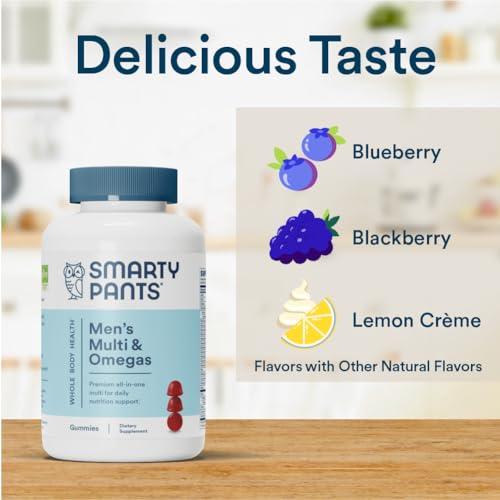 SmartyPants Multivitamin for Men, Gummies: Omega 3 Fish Oil (EPA/DHA), Methylfolate