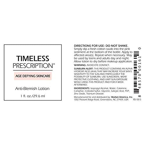 Timeless Prescription Anti-Blemish Lotion, Overnight Spot Treatment, 1 oz