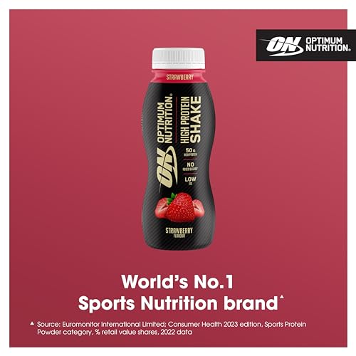 Optimum Nutrition High Protein Shake Bottles, Ready To Drink Healthy Snacks, No added