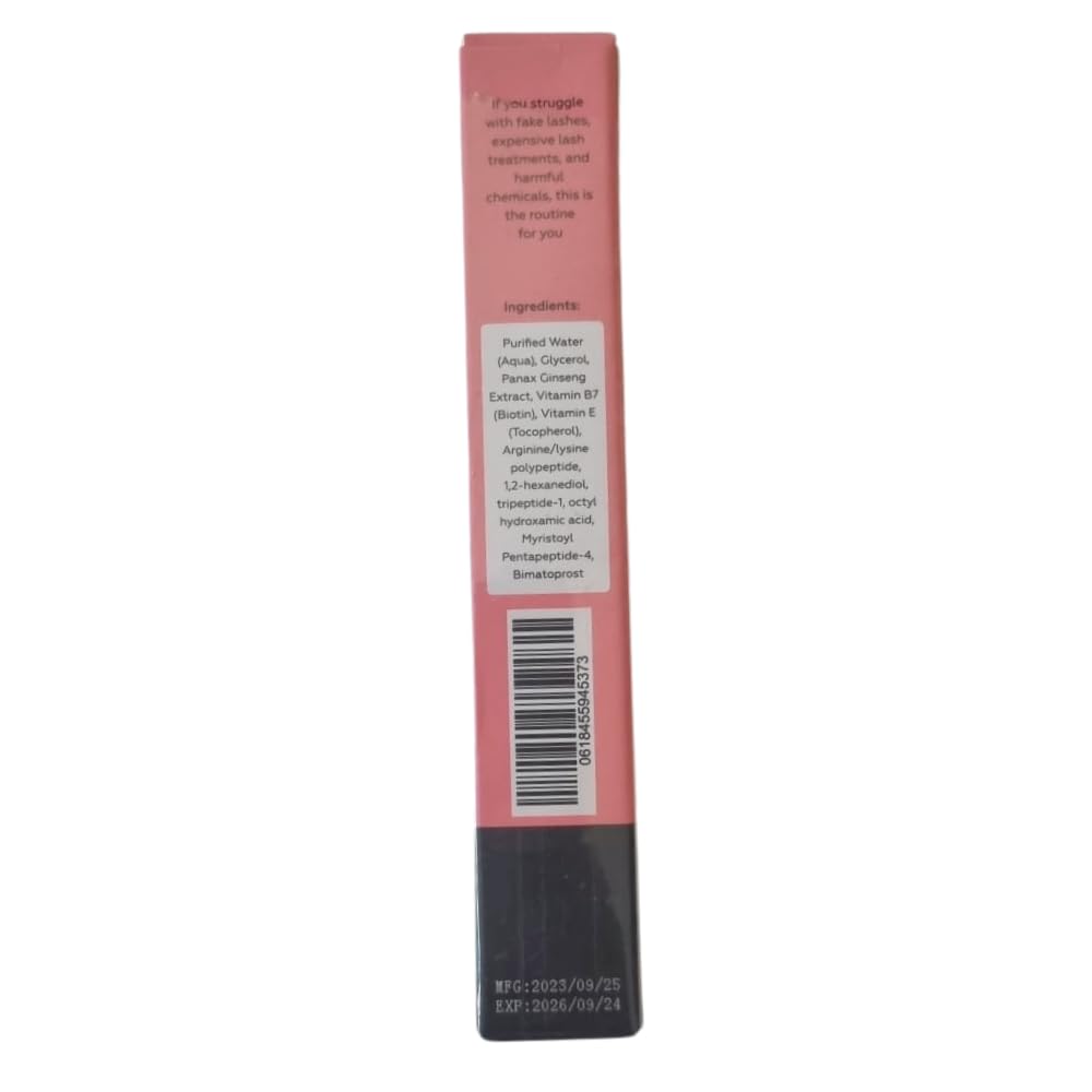 Luxe Cosmetics Eyelash Serum (3mL) Eyelash Growth Serum for Thicker, Longer & Fuller Lashes - Premium Lash Growth, Volume Lashes - Visible Results After 4 Weeks - Suitable for All Eyelashes