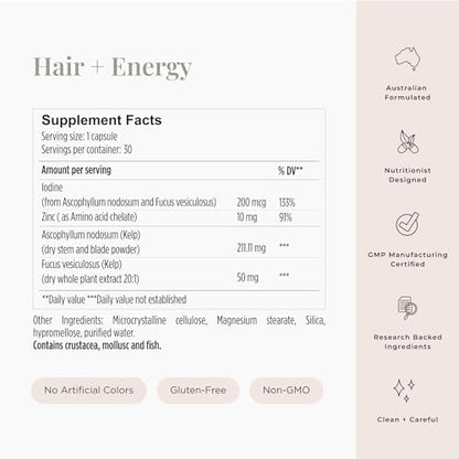 JSHealth Vitamins Hair and Energy Formula Hair Growth Vitamins | Hair Vitamins