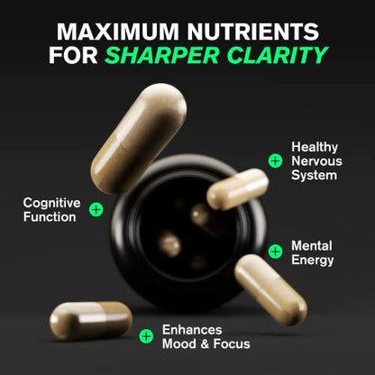 Organic Lions Mane Supplement Capsules 2400 mg - Powerful Nootropic - Helps Maintain