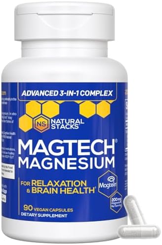 Natural Stacks Magtech Magnesium Value Bundle - 3 Forms of Magnesium - Featuring Magtein L-Threonate - Supports Relaxation and Brain Health* - 270 Total Capsules