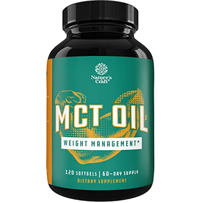 C8 MCT Coconut Oil Softgels - MCT Oil Keto Pills with Caprylic Acid Coconut Oil 