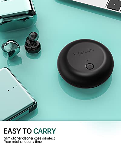 Retainer Case, VEAMOR Invisalign Case Holder, UVC Disinfectant Box Portable