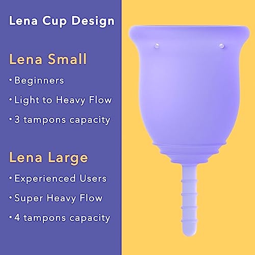 Lena Cup Reusable Menstrual Cup | Purple, Large | Experienced and Advanced Cup Users
