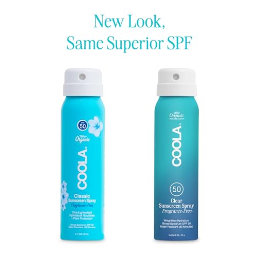COOLA Organic Sunscreen SPF 50 Sunblock Spray, Dermatologist Tested Skin Care
