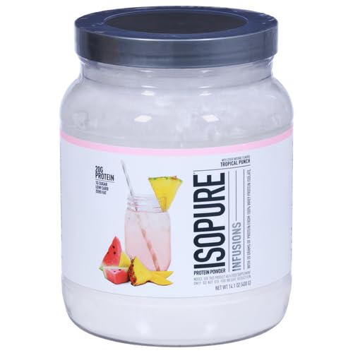 Isopure Protein Powder, Clear Whey Isolate Protein, Post Workout Recovery Drink Mix