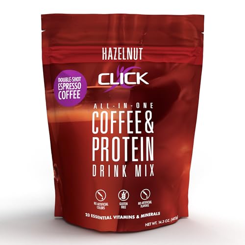Click Coffee Protein Powder | Double Shot Espresso | 16g Protein | 23 Essential Vitamins 