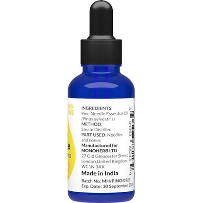 Pine Needle Essential Oil 15 ml - 0.5 oz - Pure & Natural - with Pipette Dropper