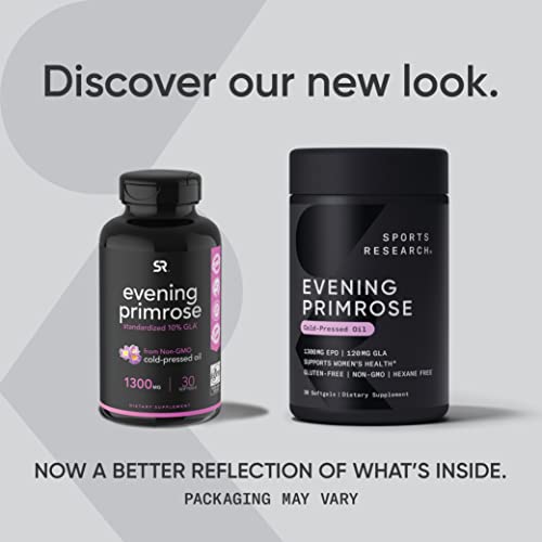 Sports Research Evening Primrose Supplement from Cold Pressed Oil