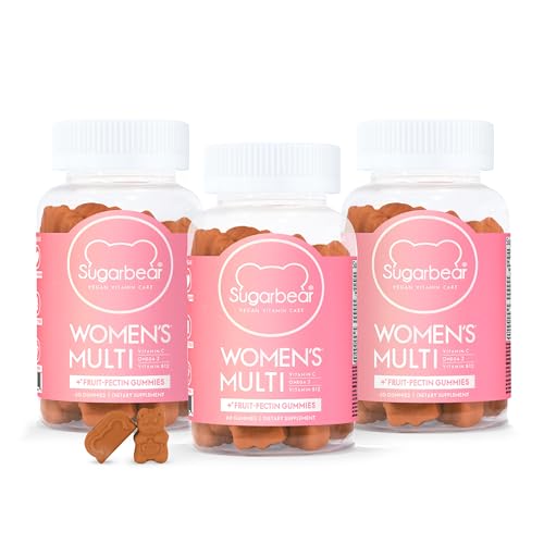 Sugarbear Women's MultiVitamin Gummies, Vegan Collagen Booster Blend with Glutathione