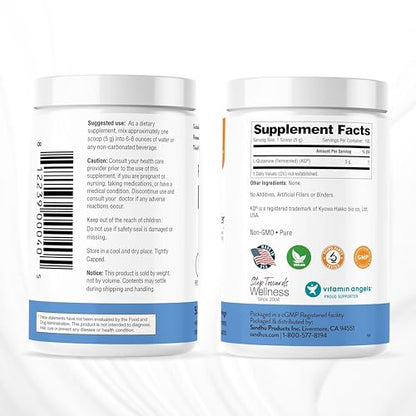 Sandhu's L-Glutamine - 100 Servings -Made in USA -500 Gram- Non-GMO- Amino