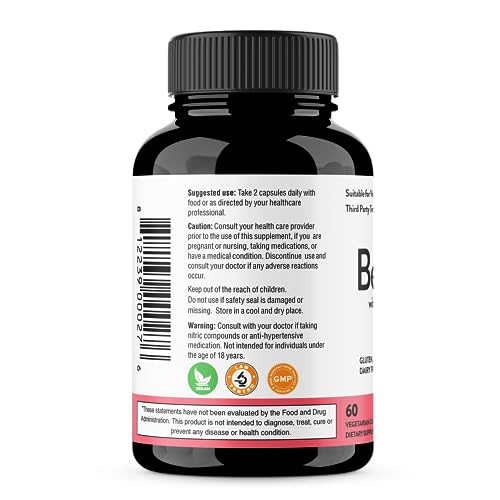 Sandhu's Beet Root Powder Capsules with Bioperine| 60 Capsules, 60 Days Supply