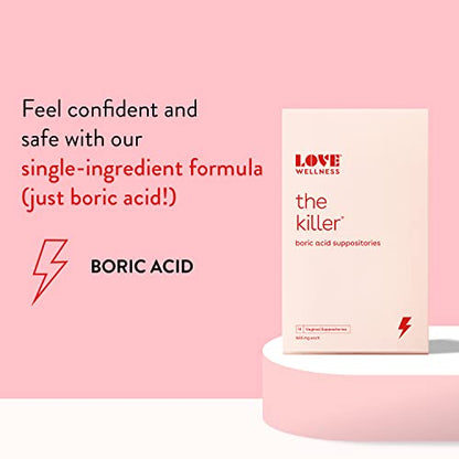 Love Wellness The Killer, Good Girl Probiotics, pH Balancing Cleanser | Boric Acid Suppositories