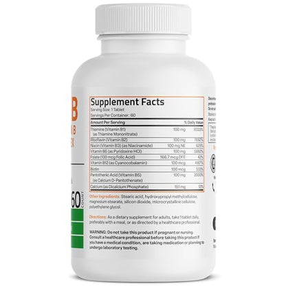 Bronson Vitamin B 100 Complex High Potency Sustained Release (Vitamin B1, B2, B3, B6)