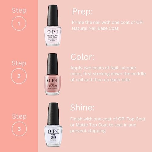 OPI Nail Lacquer, Bubble Bath, Nude Nail Polish, 0.5 Fl Oz