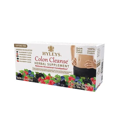 Hyleys Colon Cleanse Tea Assorted Flavors - 42 Tea Bags (12 Pack - 504 Tea Bags Total)