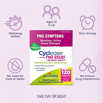 Boiron Cyclease PMS Twin Pack, 120 Tablets Count