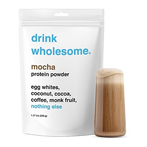 drink wholesome Mocha Egg White Protein Powder | for Sensitive Stomachs 