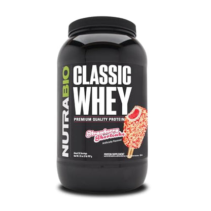 NutraBio Classic Whey Protein Powder Supplement - 25g of Protein Per Scoop - Full-Spectrum