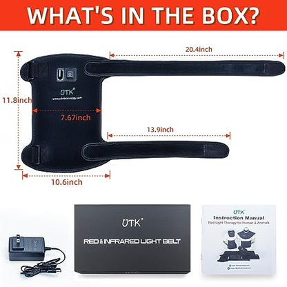 UTK Red Light Therapy for Body, 162Pcs 660nm Red Light & 54Pcs 850nm Near Infrared Light Therapy Belt