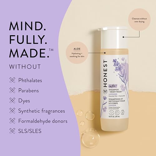 The Honest Company 2-in-1 Cleansing Shampoo + Body Wash | Gentle for Baby | Naturally