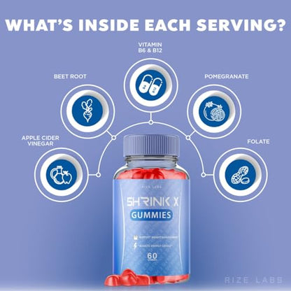 rize labs Shrink X - Shrink X Gummies Weight Loss, Shrink X Keto ACV Supplement
