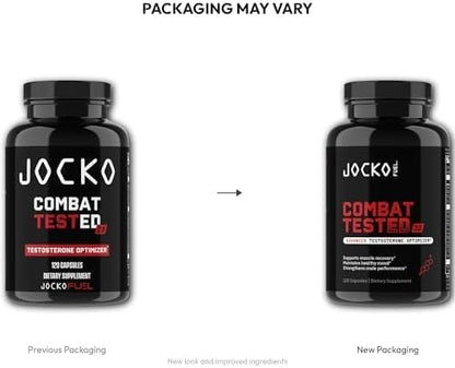 Jocko Fuel Test Booster for Men - Natural Endurance, Stamina, & Strength Booster - Muscle Builder for Men with Ginger Root, Shilajit, & Tongkat Ali, 120ct (30 Servings)