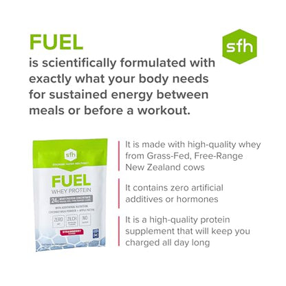 SFH Fuel Whey Protein Powder Great Tasting Grass Fed Whey | MCTs & Fiber for Energy